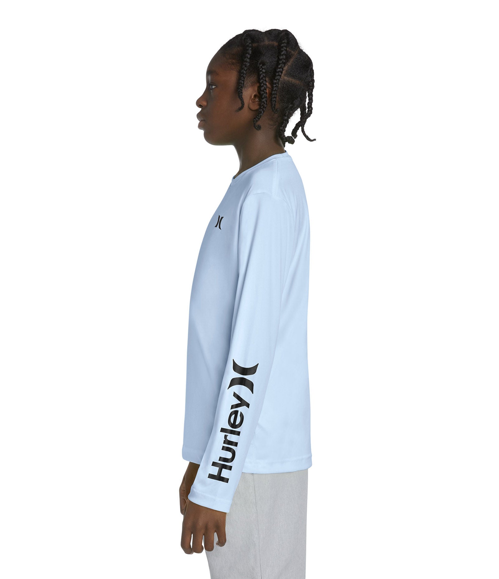 T-shirt manche longue en lycra garçon - Hrlb icon heather UPF