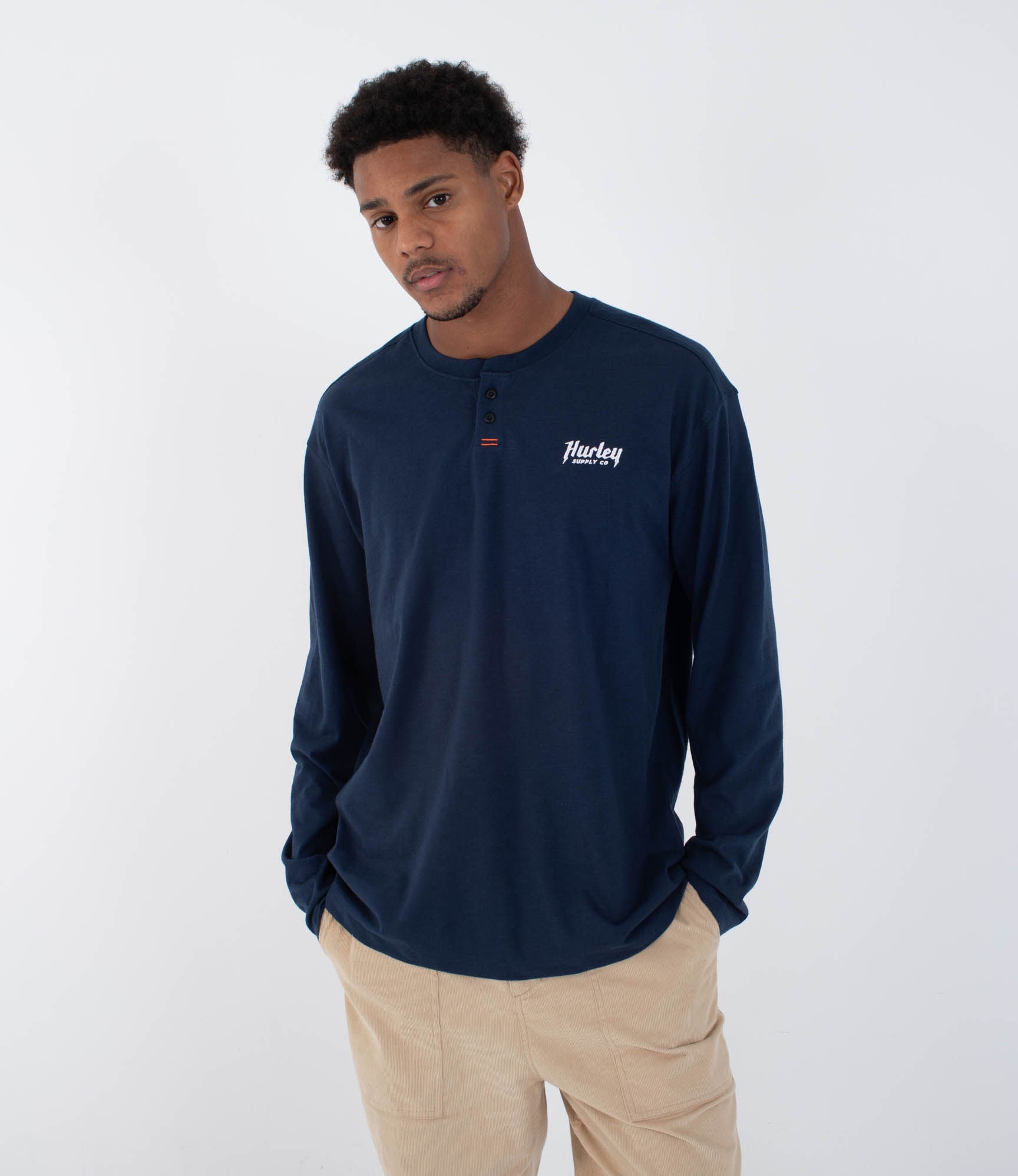 Men's long sleeve t-shirt - Merchant henley – Hurley