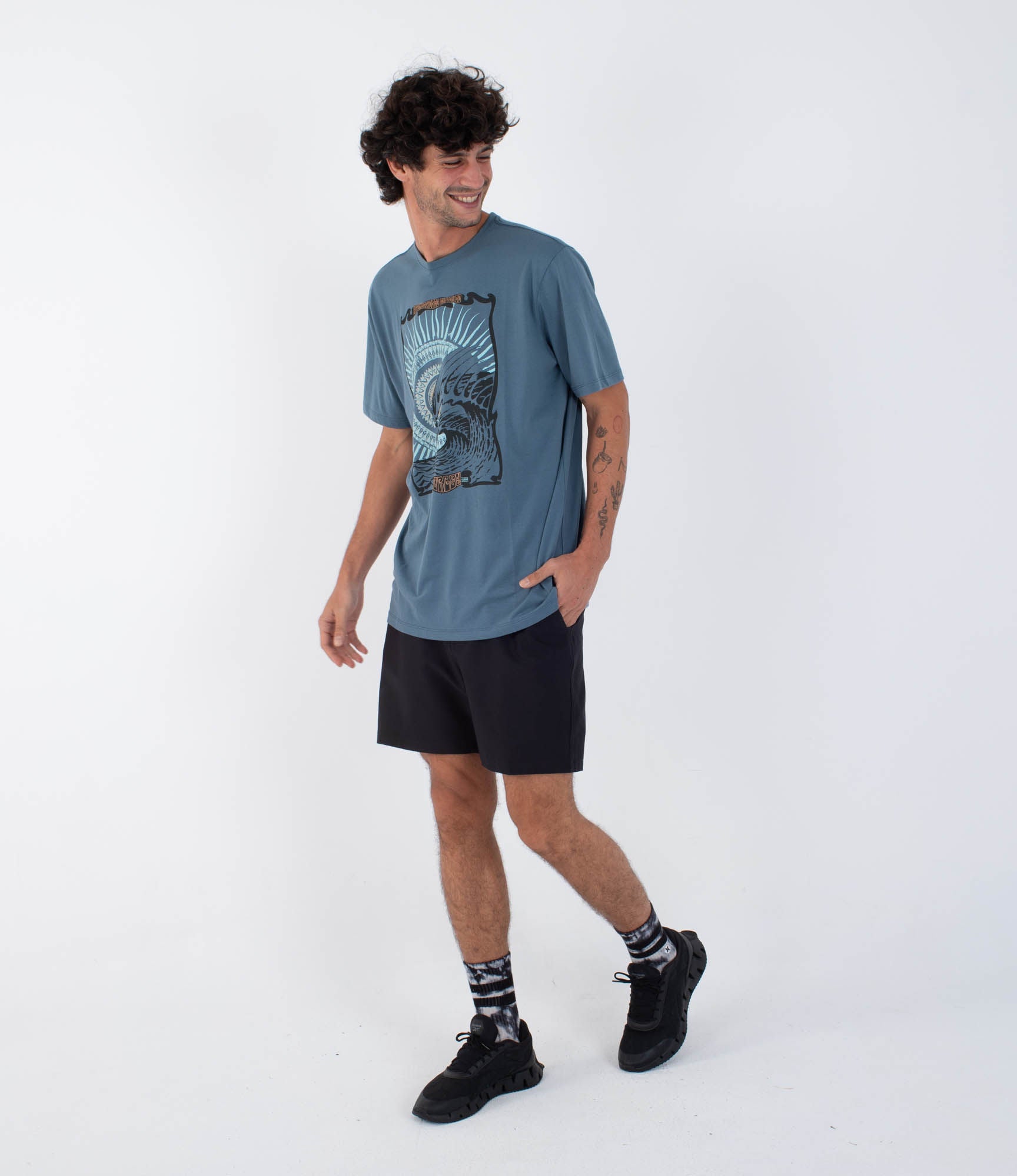 T-shirt Kurzarm Männer - H2O dri wave mandala
