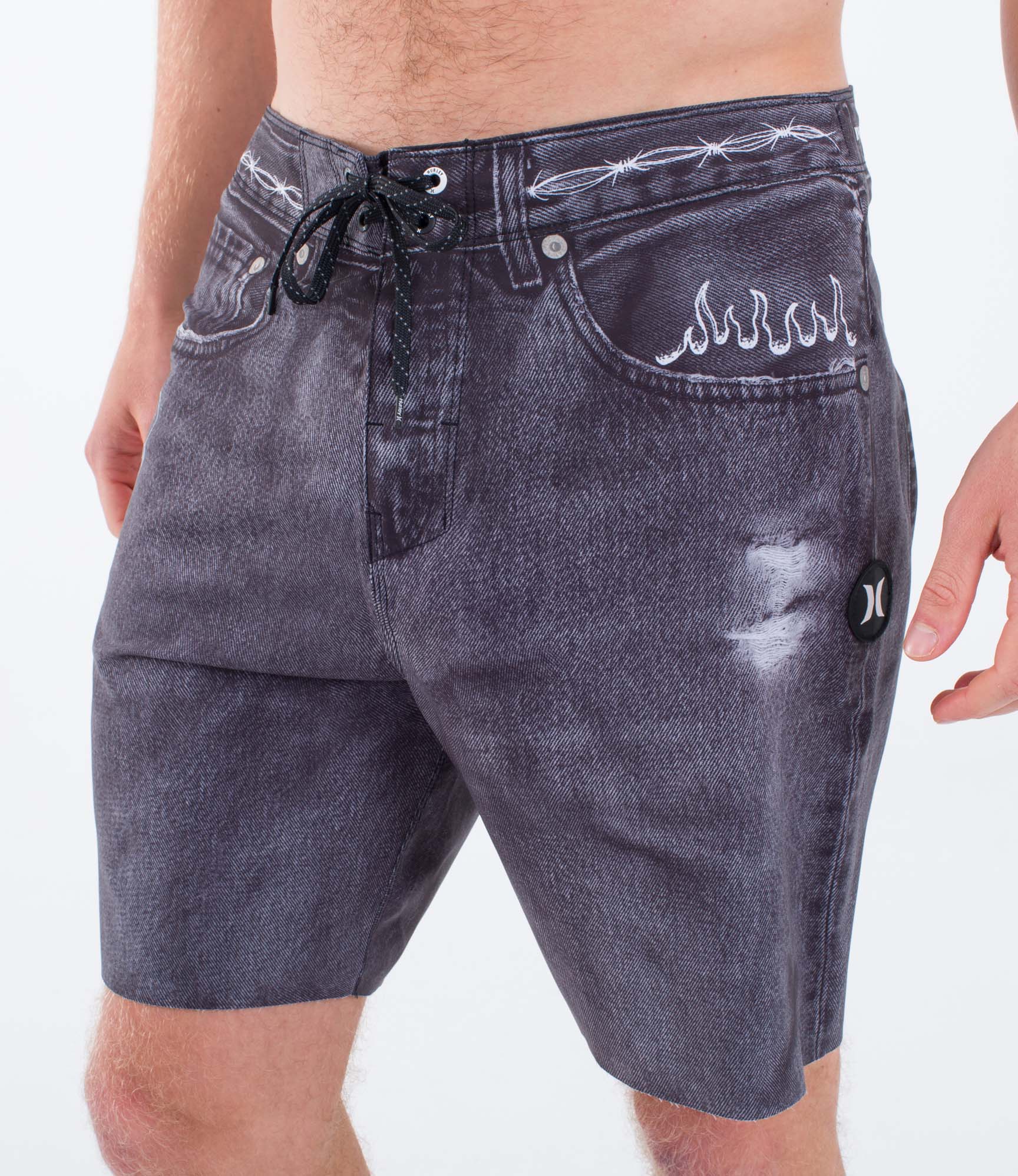 Boardshort 18" männer - Phantom eco denim