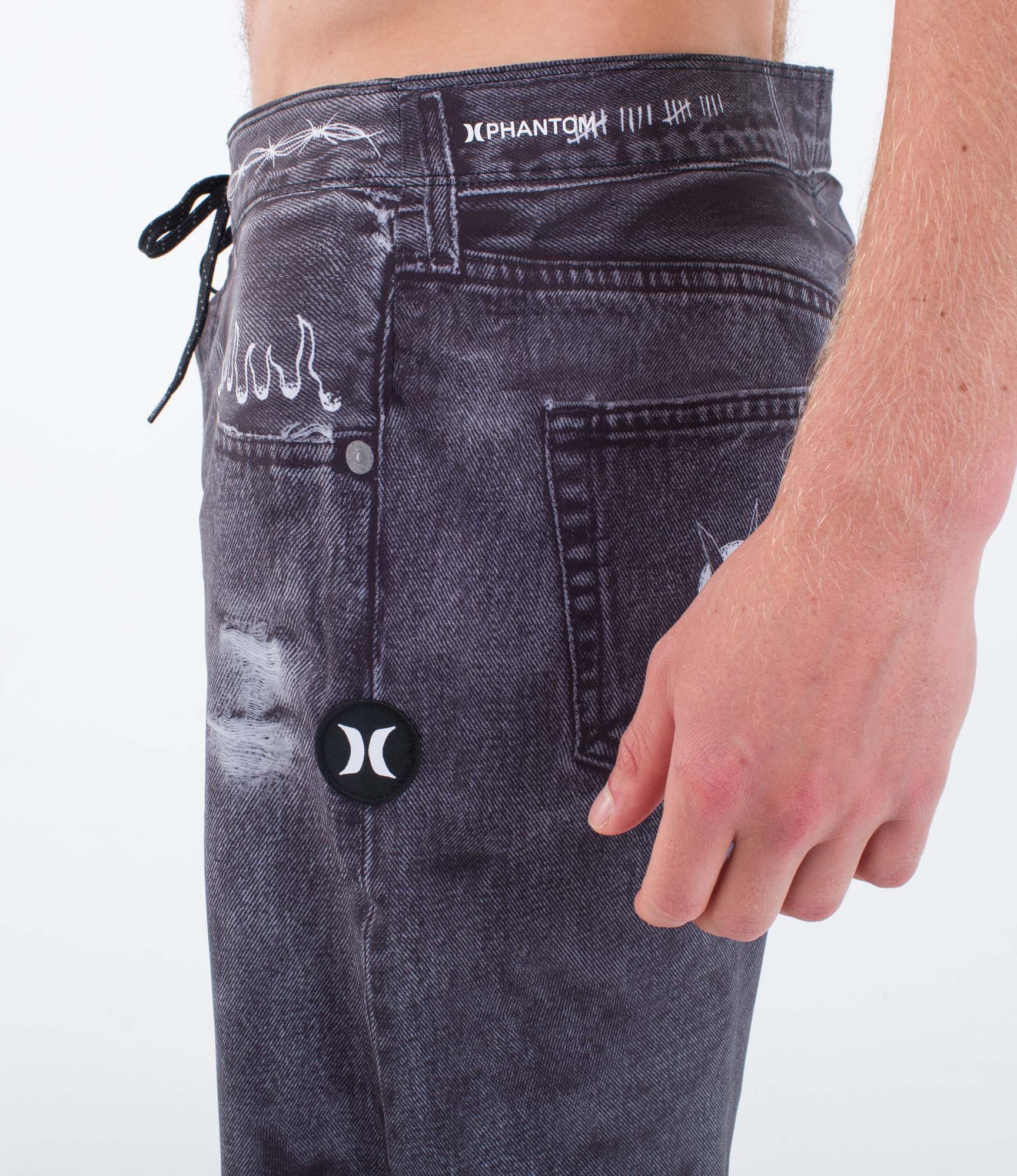 Boardshort 18" men - Phantom eco denim