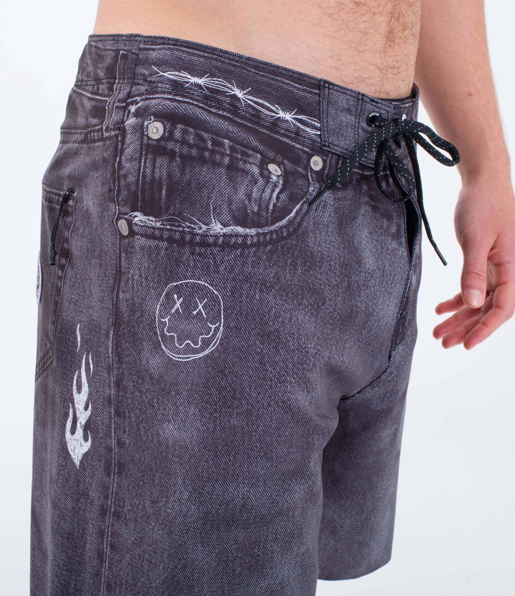 Boardshort 18" men - Phantom eco denim
