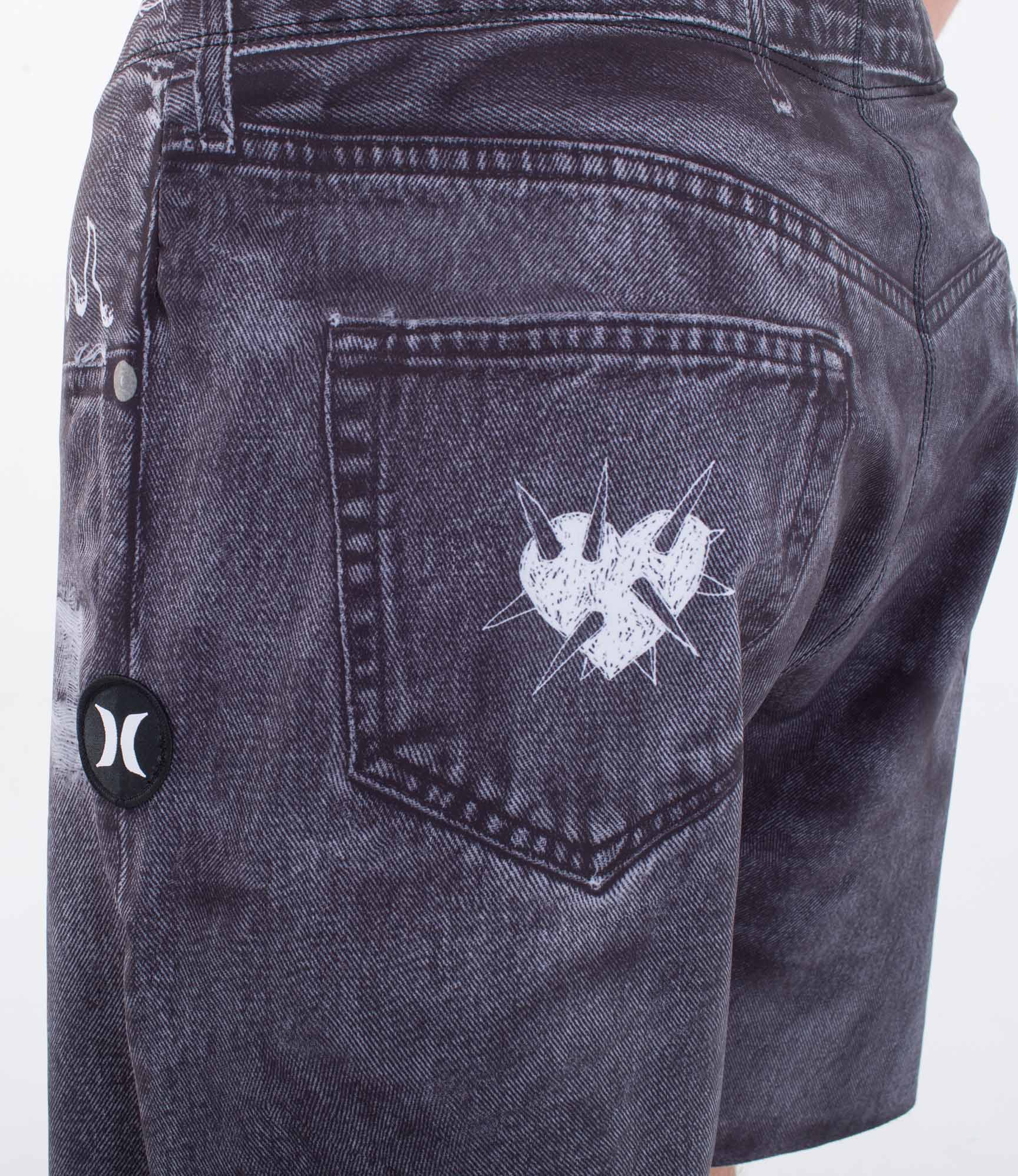 Boardshort 18" men - Phantom eco denim