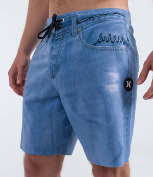 Boardshort 18" men - Phantom eco denim