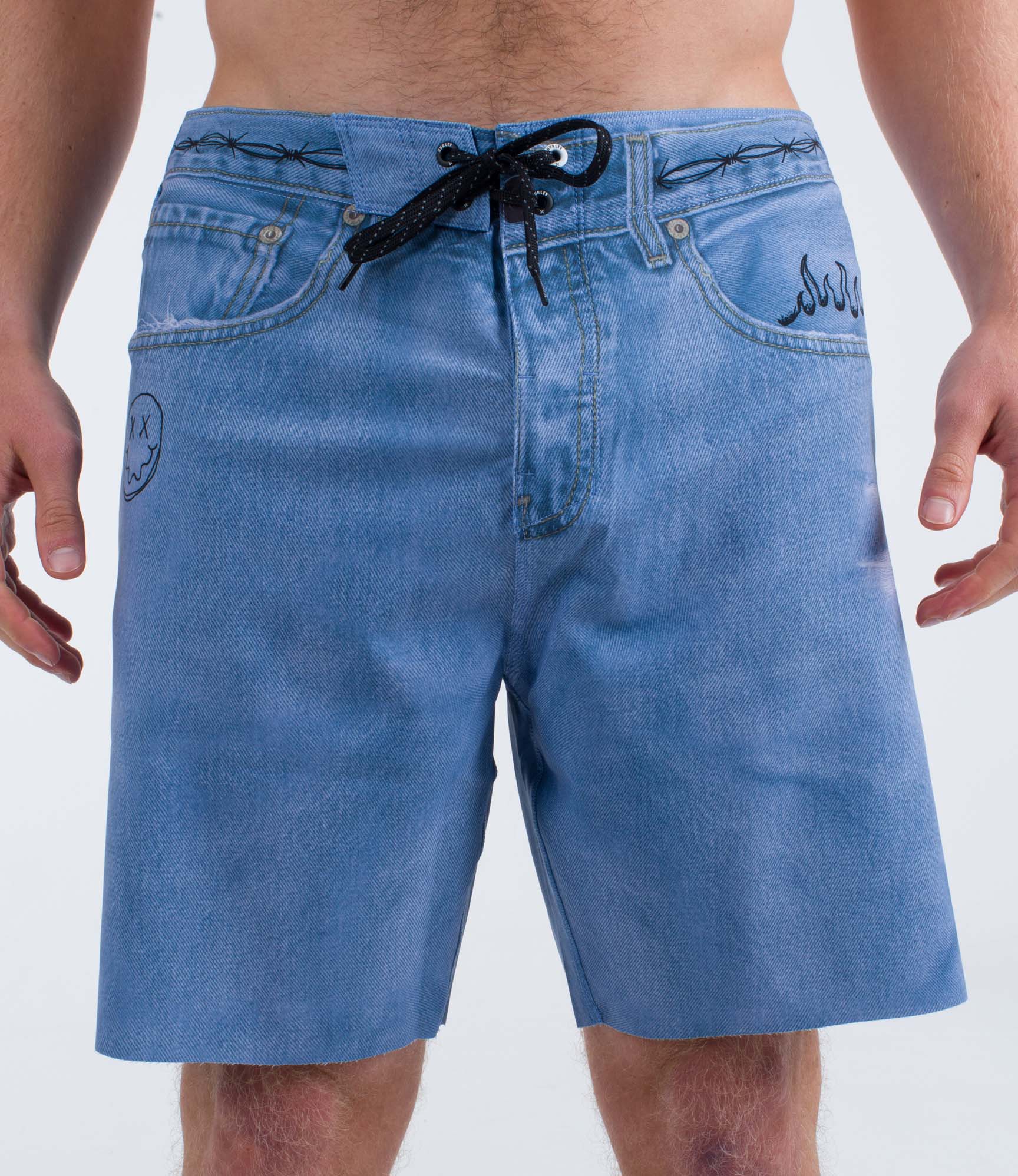 Boardshort 18" hombre - Phantom eco denim