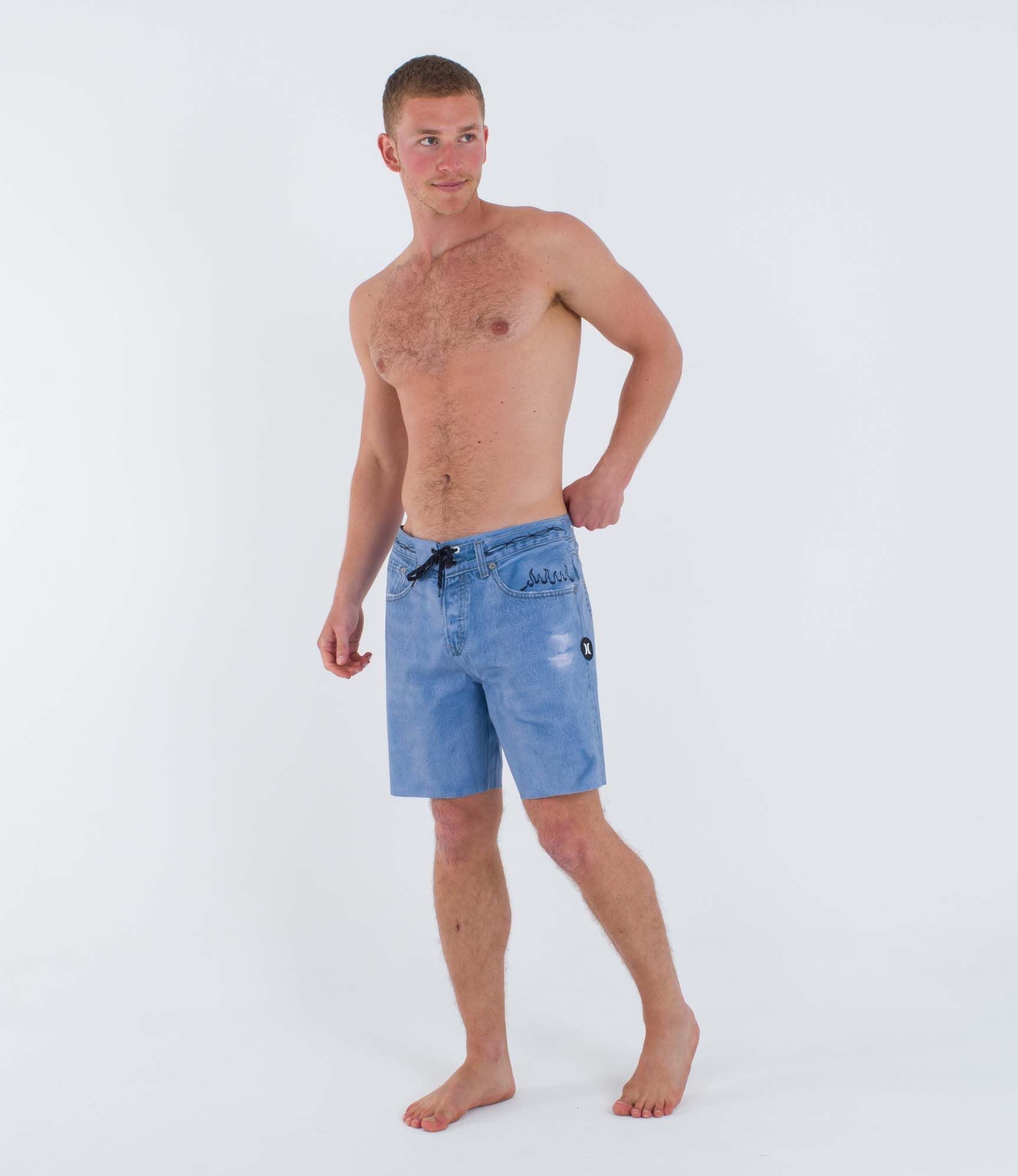Boardshort 18" hombre - Phantom eco denim