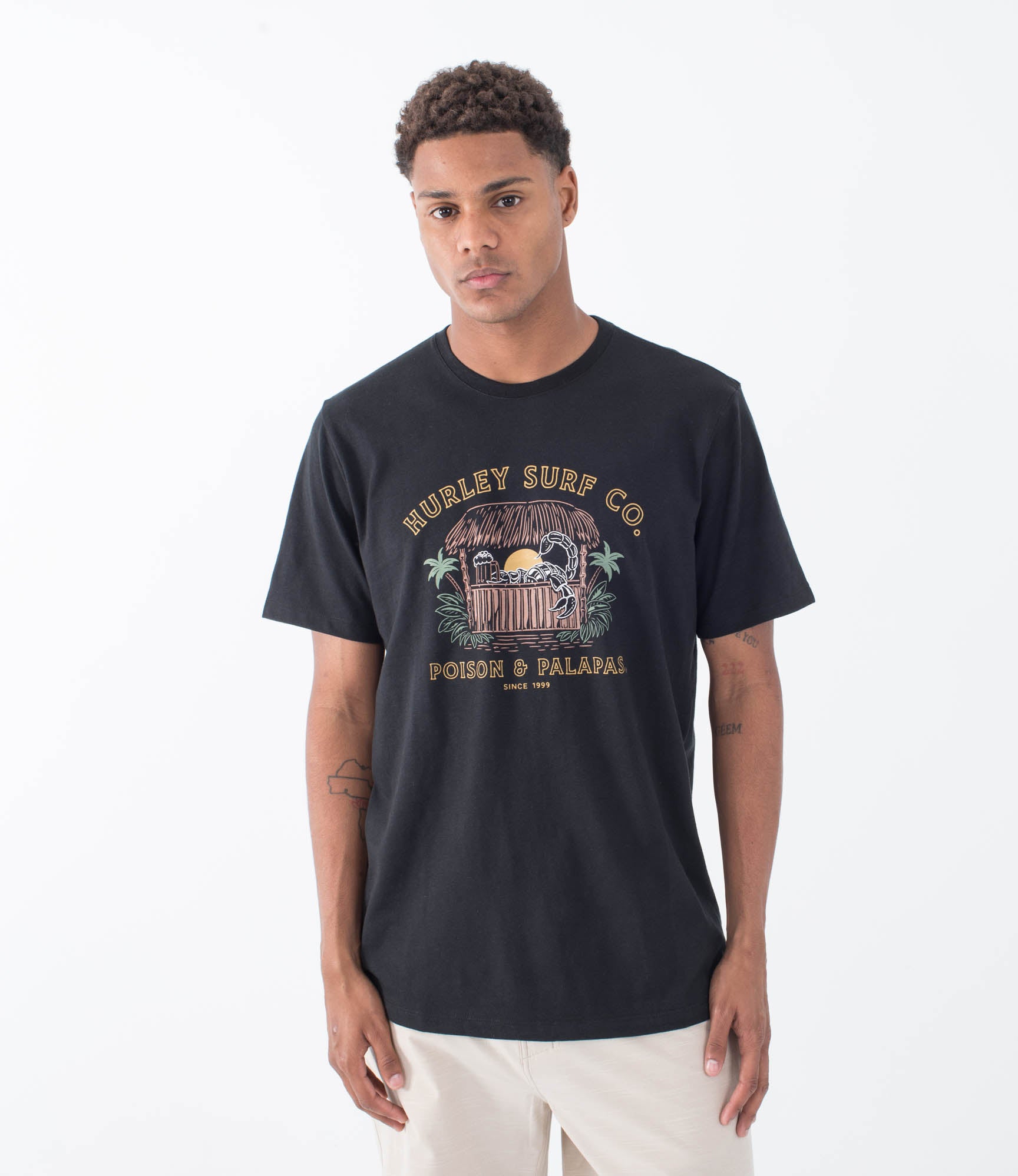 T-shirt manche courte hommes - Poison & Palapas slub