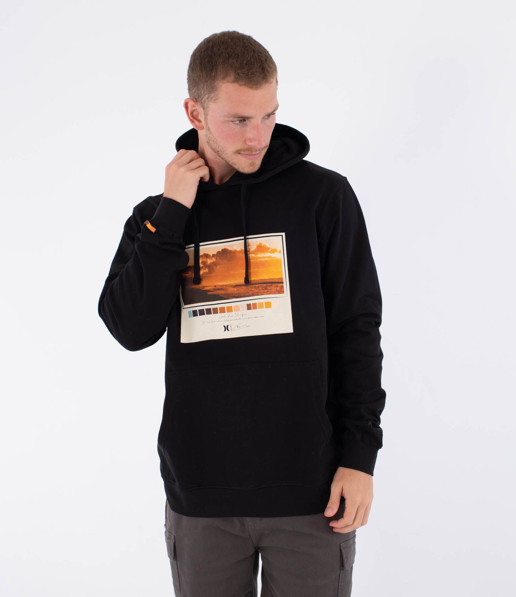 Sweat à capuche hommes  - Bcnsk8 washed