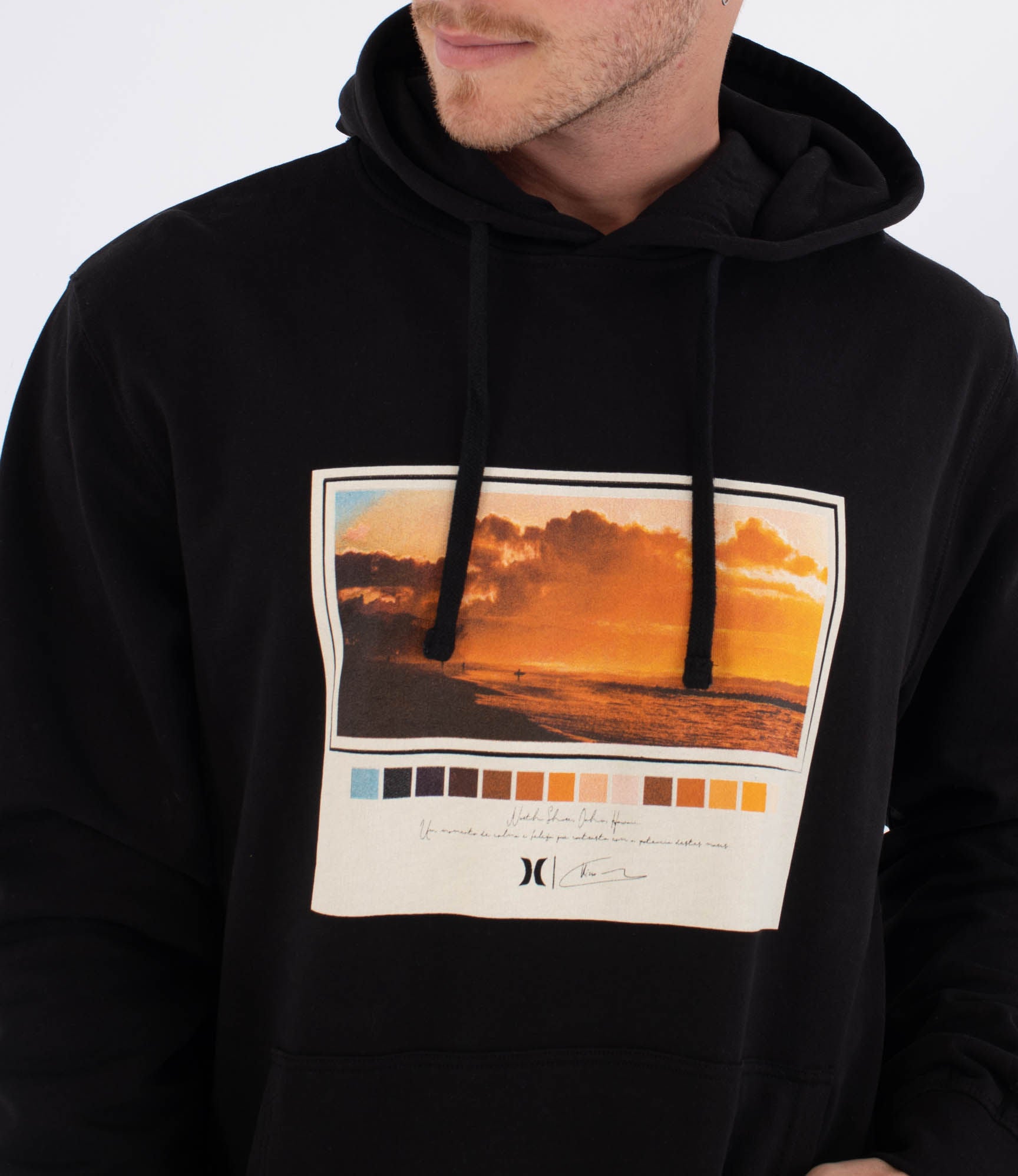 Sweat à capuche hommes  - Bcnsk8 washed