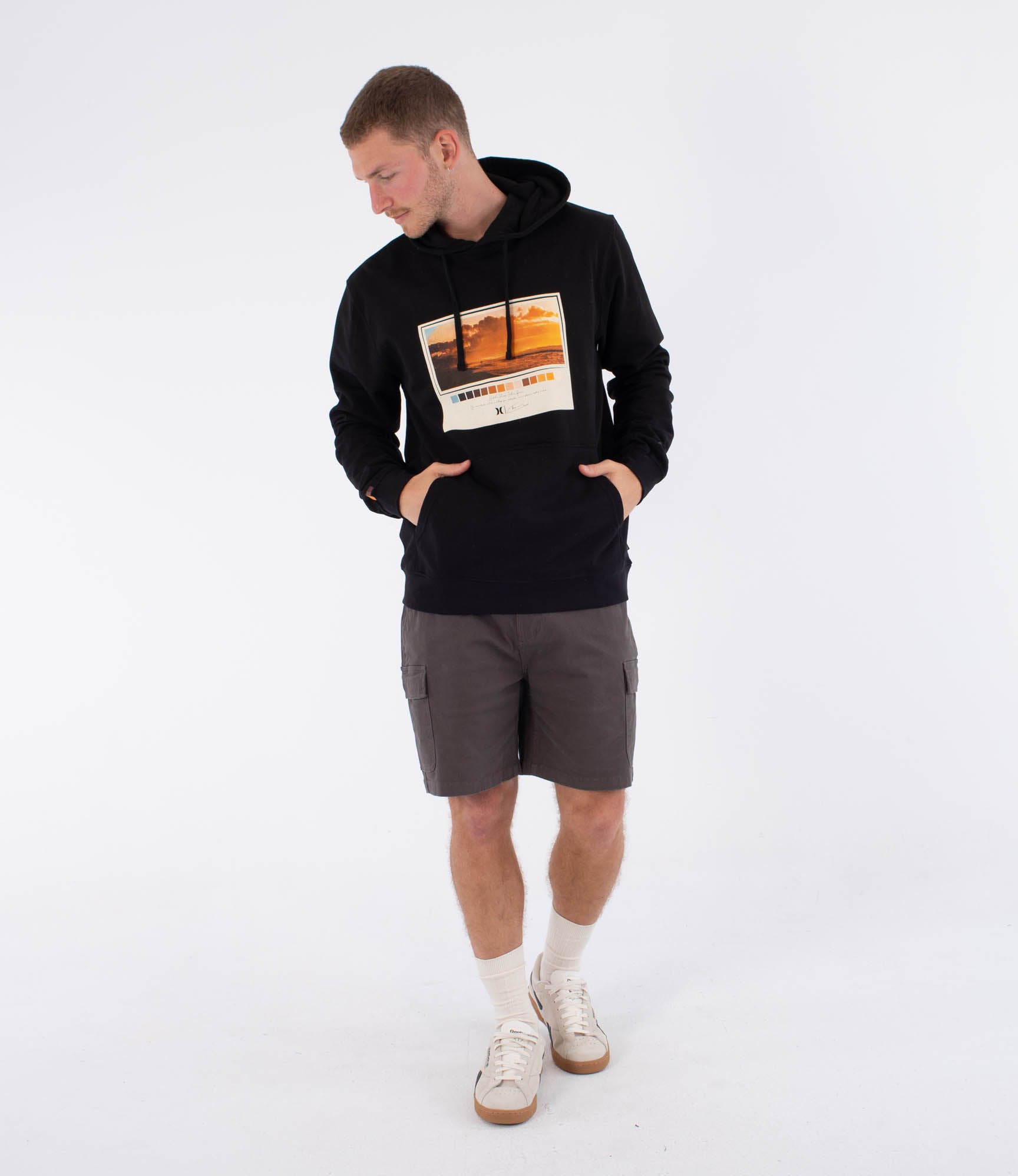 Sweat à capuche hommes  - Bcnsk8 washed