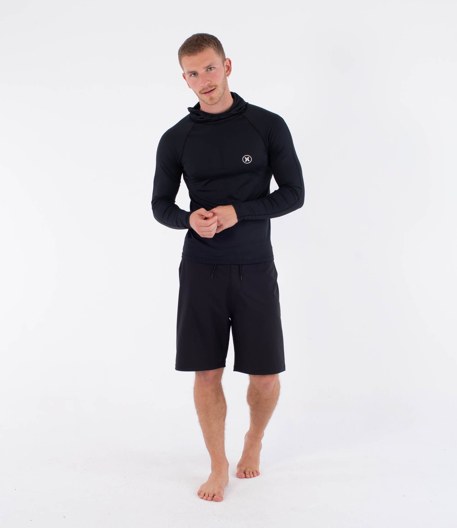 Lycra-Surfshirt mit langen Ärmeln für Herren - Icon hooded