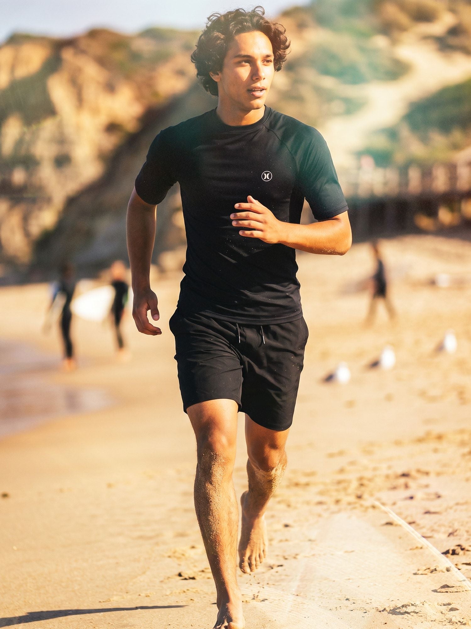 Men's short-sleeved surf lycra - Icon circle