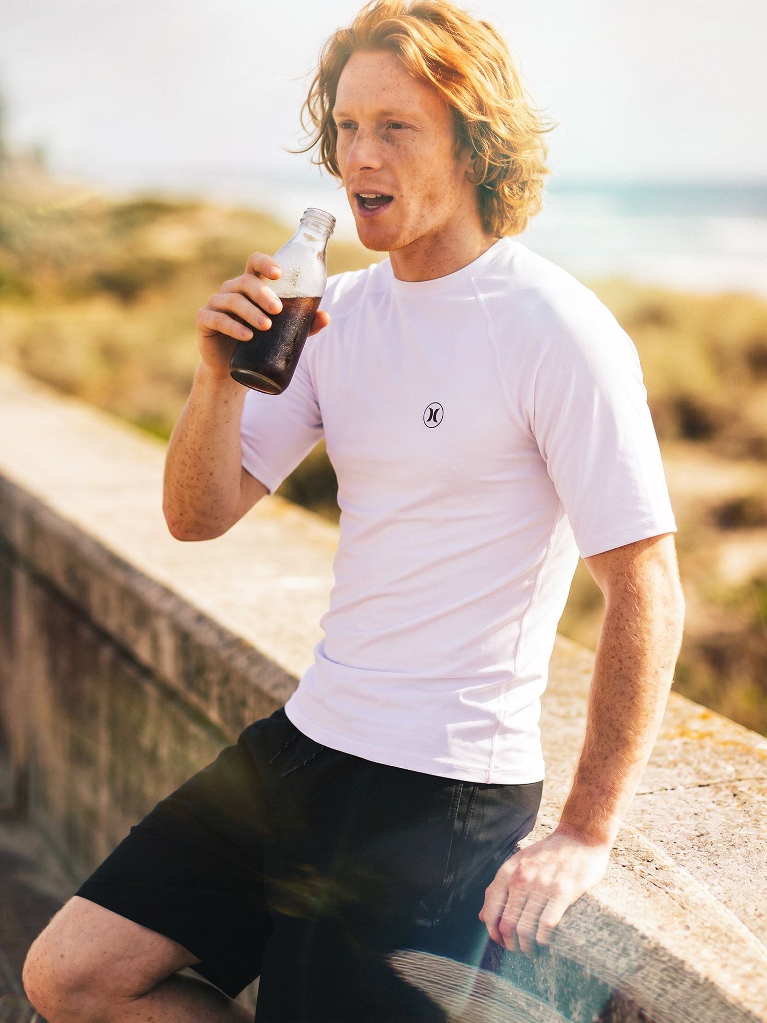 Lycra surf manches courtes homme - Icon circle