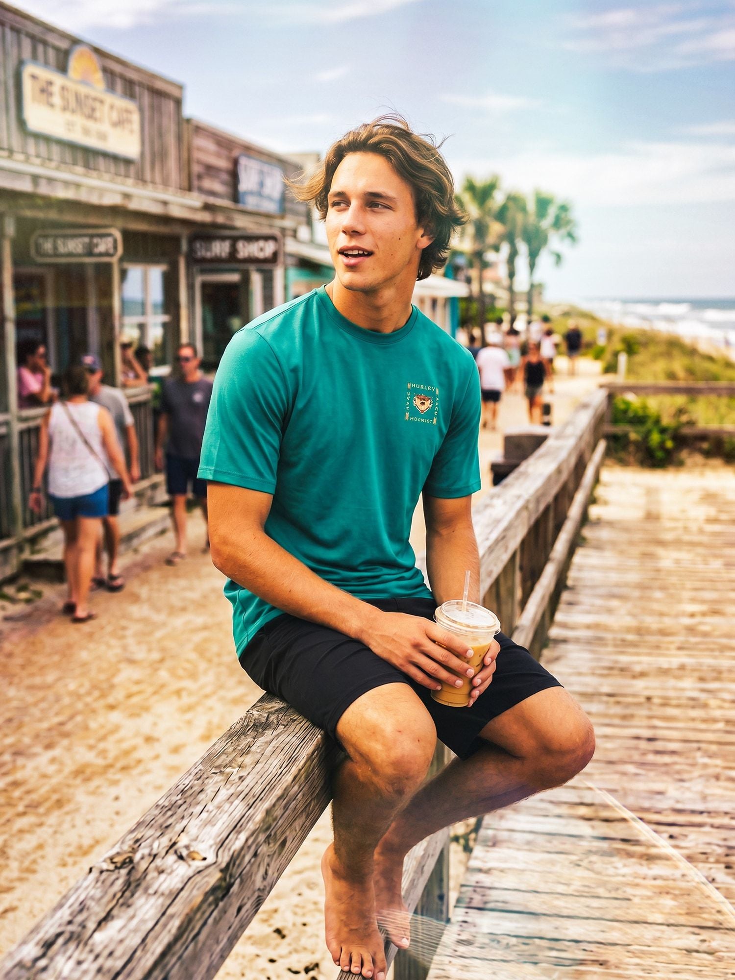Men's short-sleeved surf lycra - Bolud
