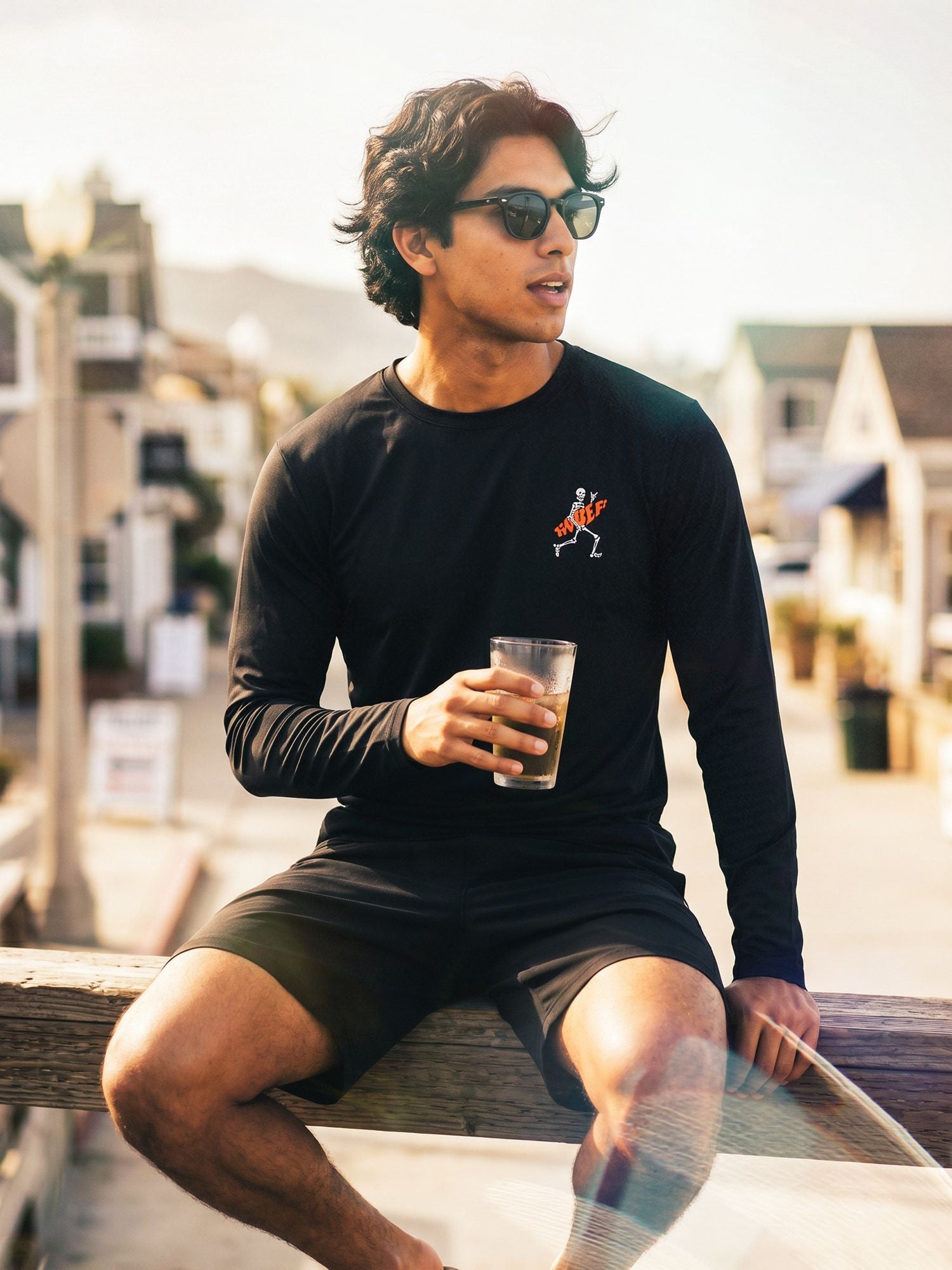 Men's long-sleeved surf lycra - Flamengue