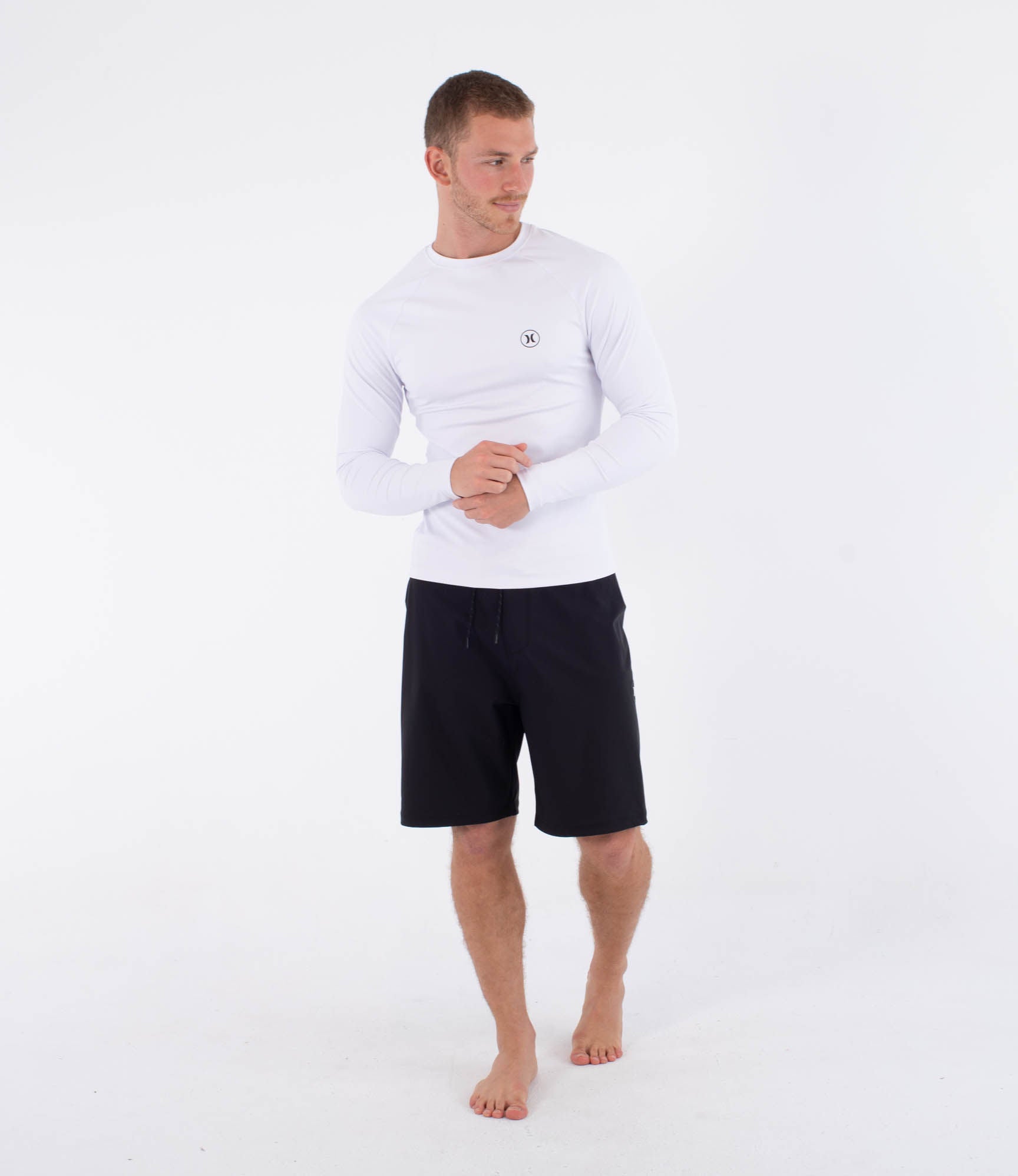 Lycra-Surfshirt mit langen Ärmeln für Herren - Icon circle
