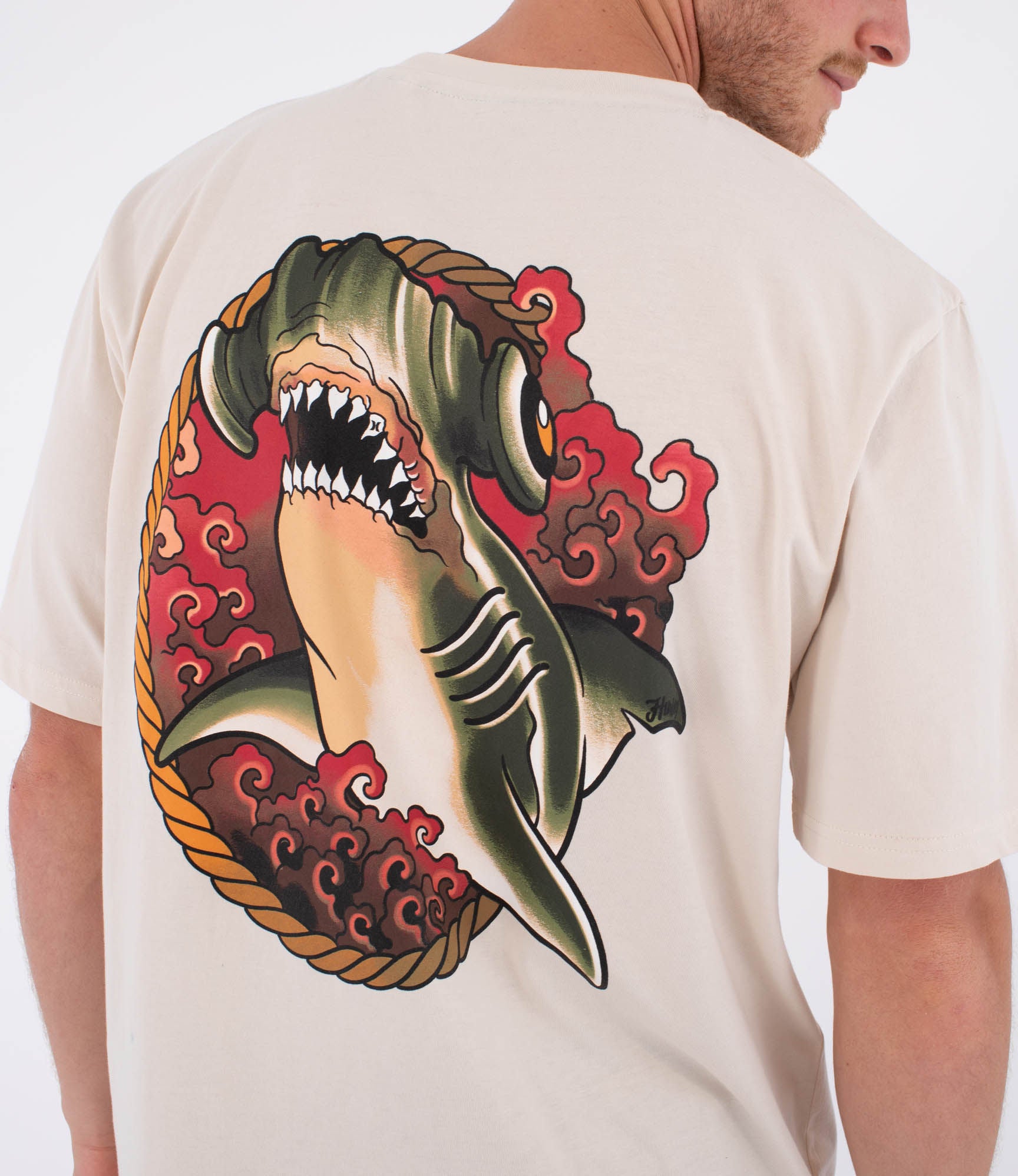 T-Shirt short sleeve men - Tattoo trudy shark