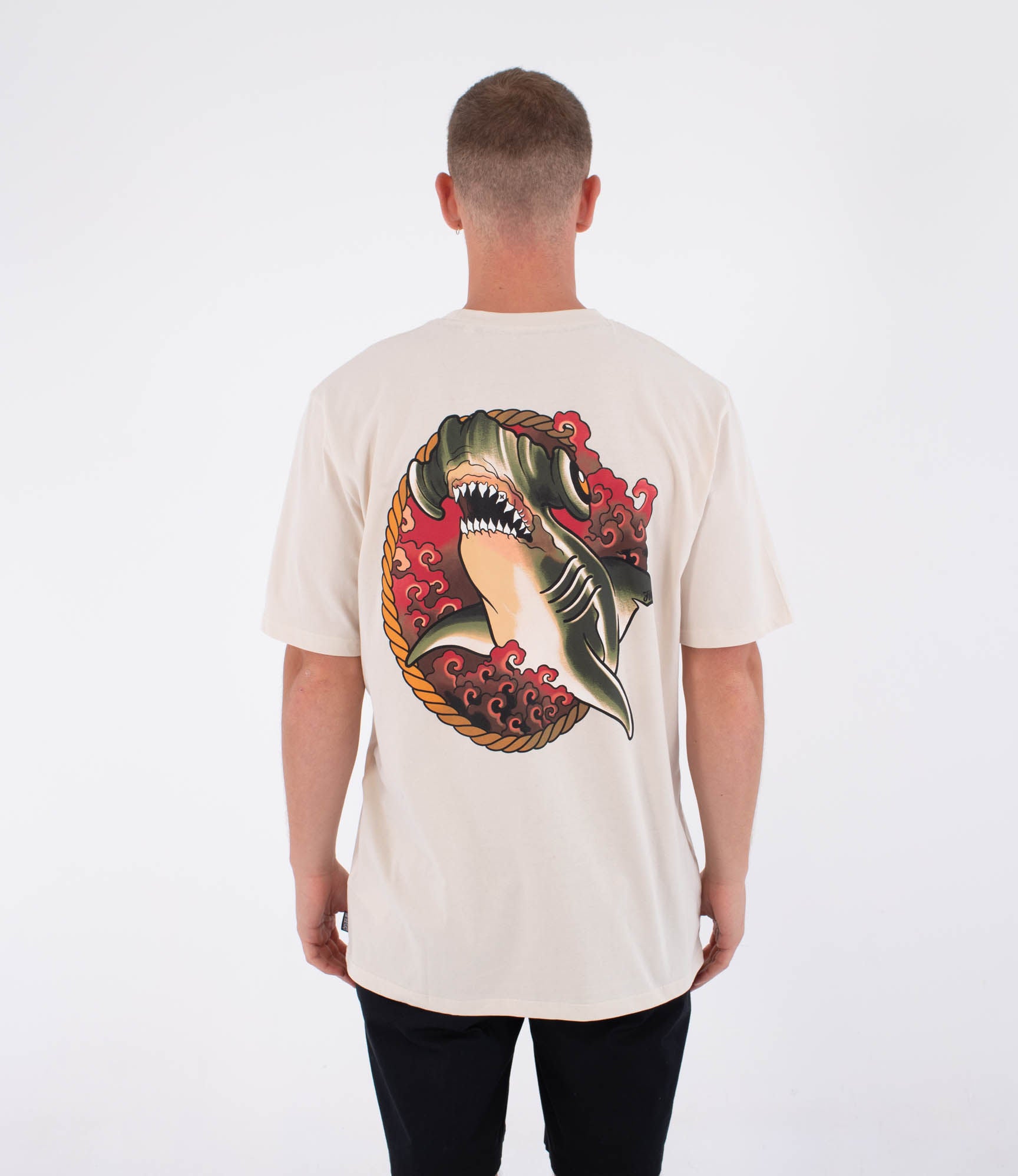 T-Shirt short sleeve men - Tattoo trudy shark
