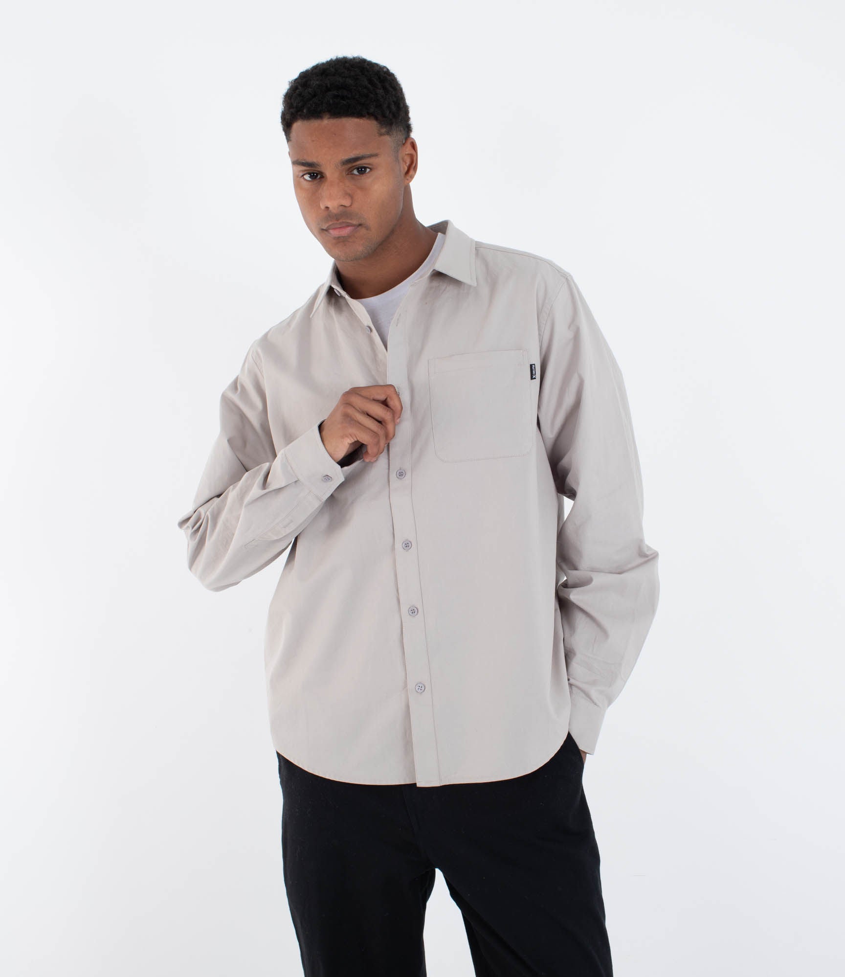 Langarm-Hemd Männer - Staple Twill