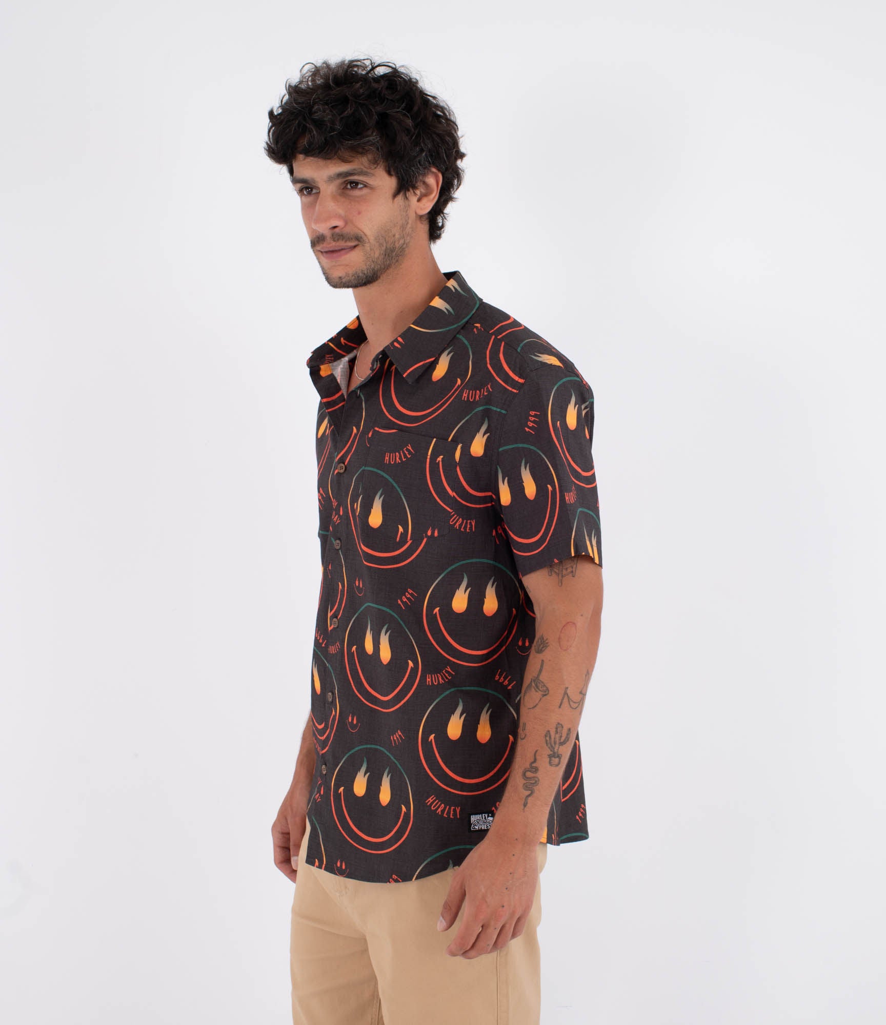 Camisa manga corta hombre - Printing press happy face