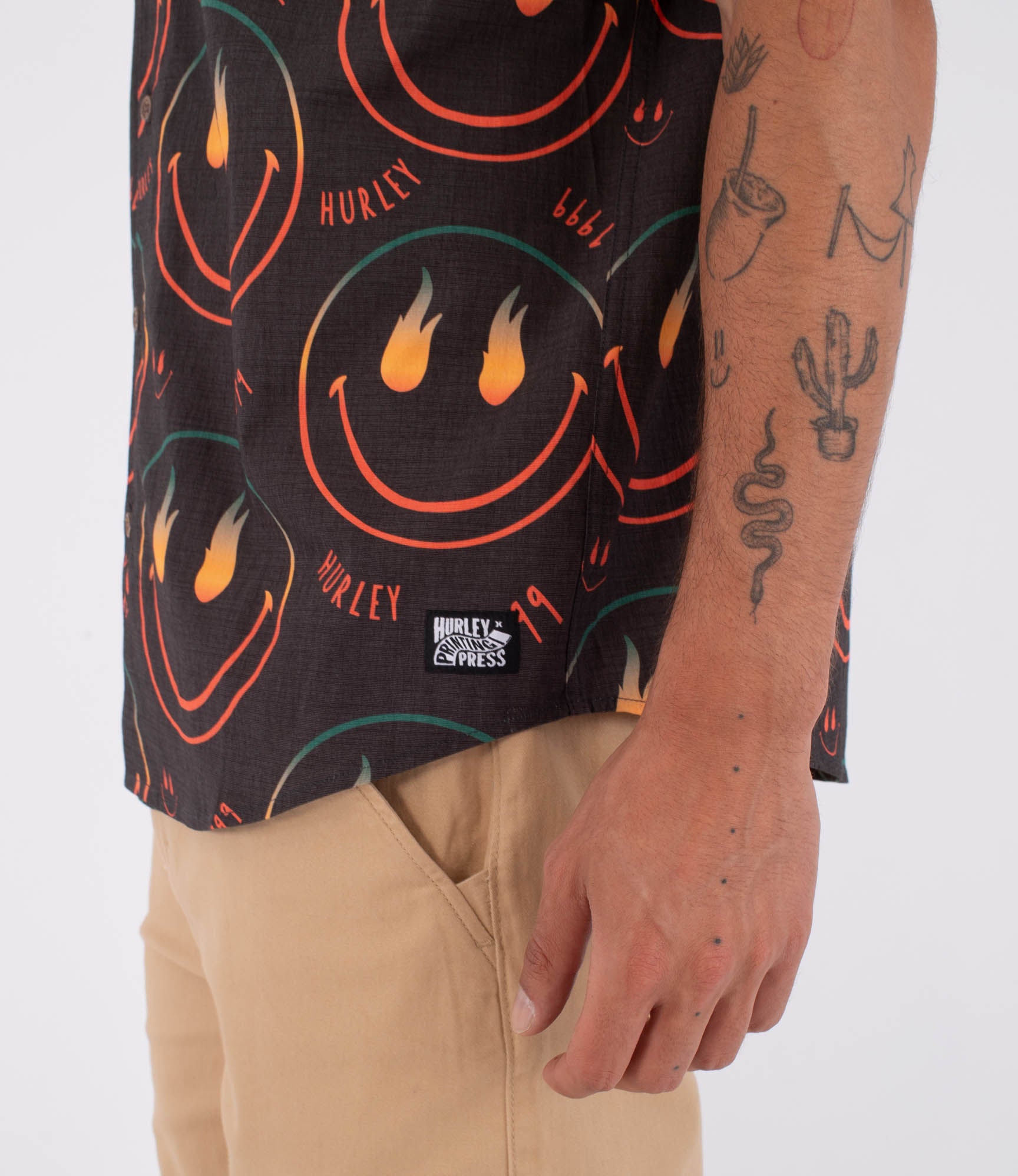 Camisa manga corta hombre - Printing press happy face