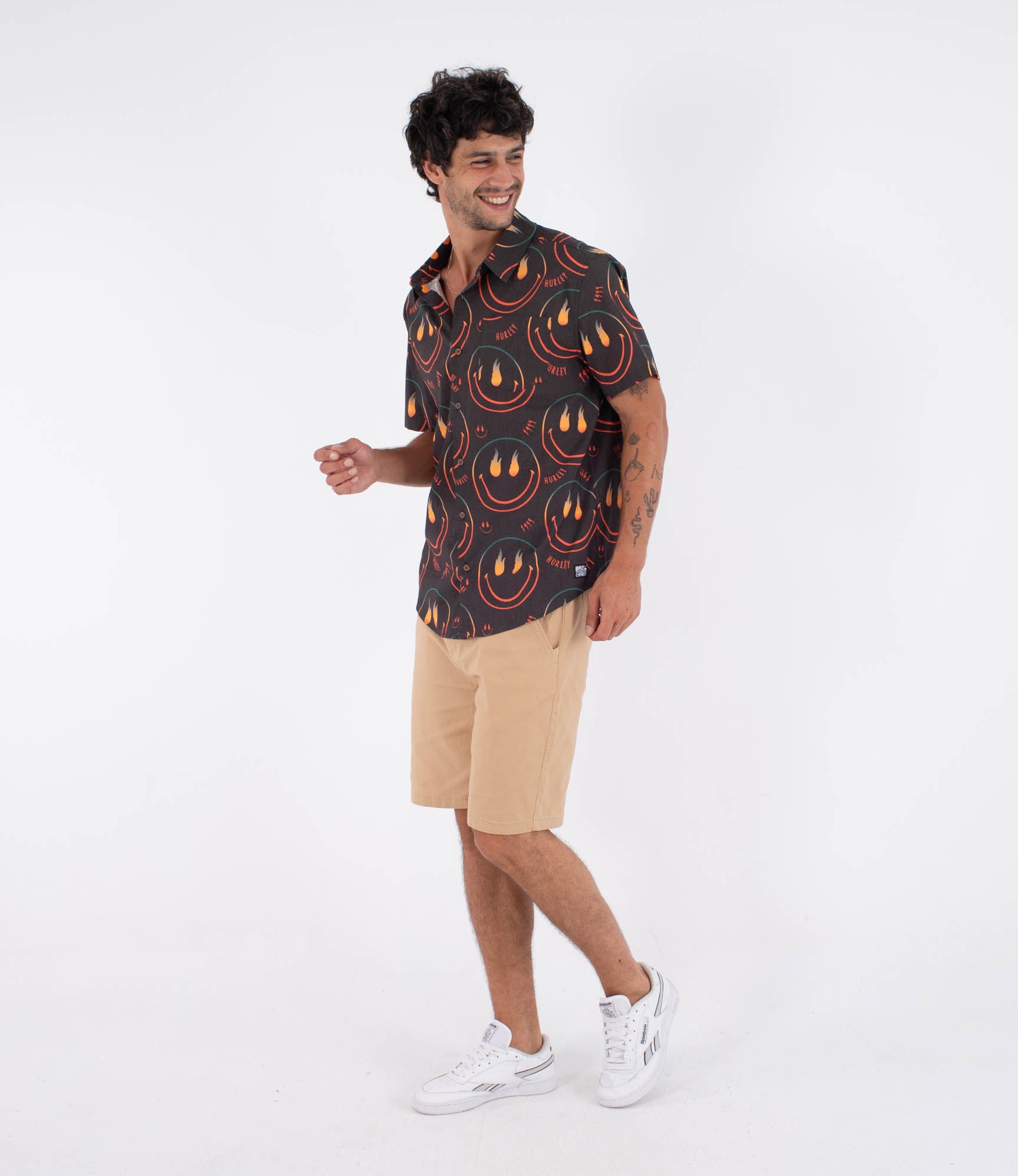 Camisa manga corta hombre - Printing press happy face
