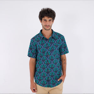 Men's short-sleeved shirt - Printing press palm
