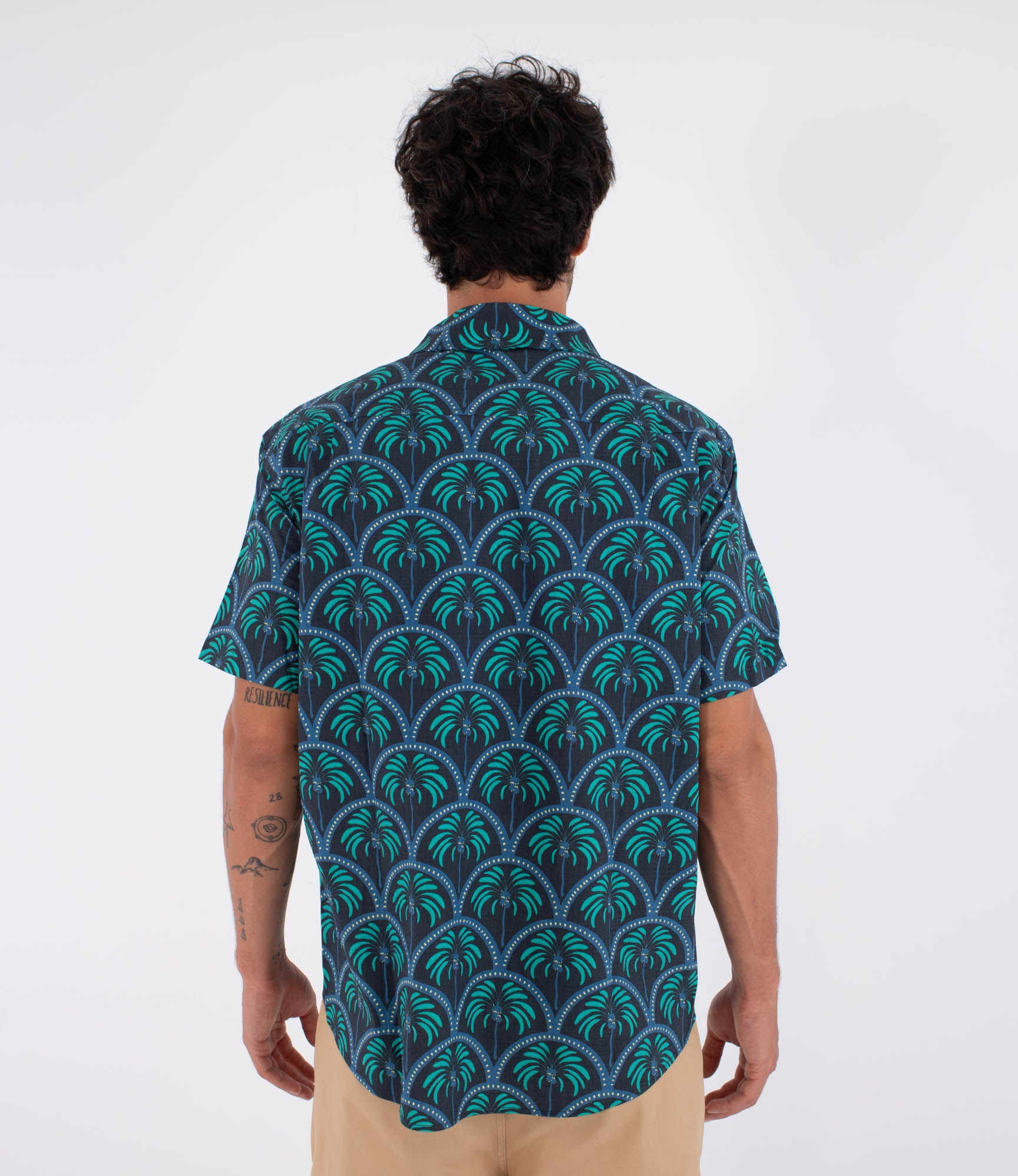 Men's short-sleeved shirt - Printing press palm