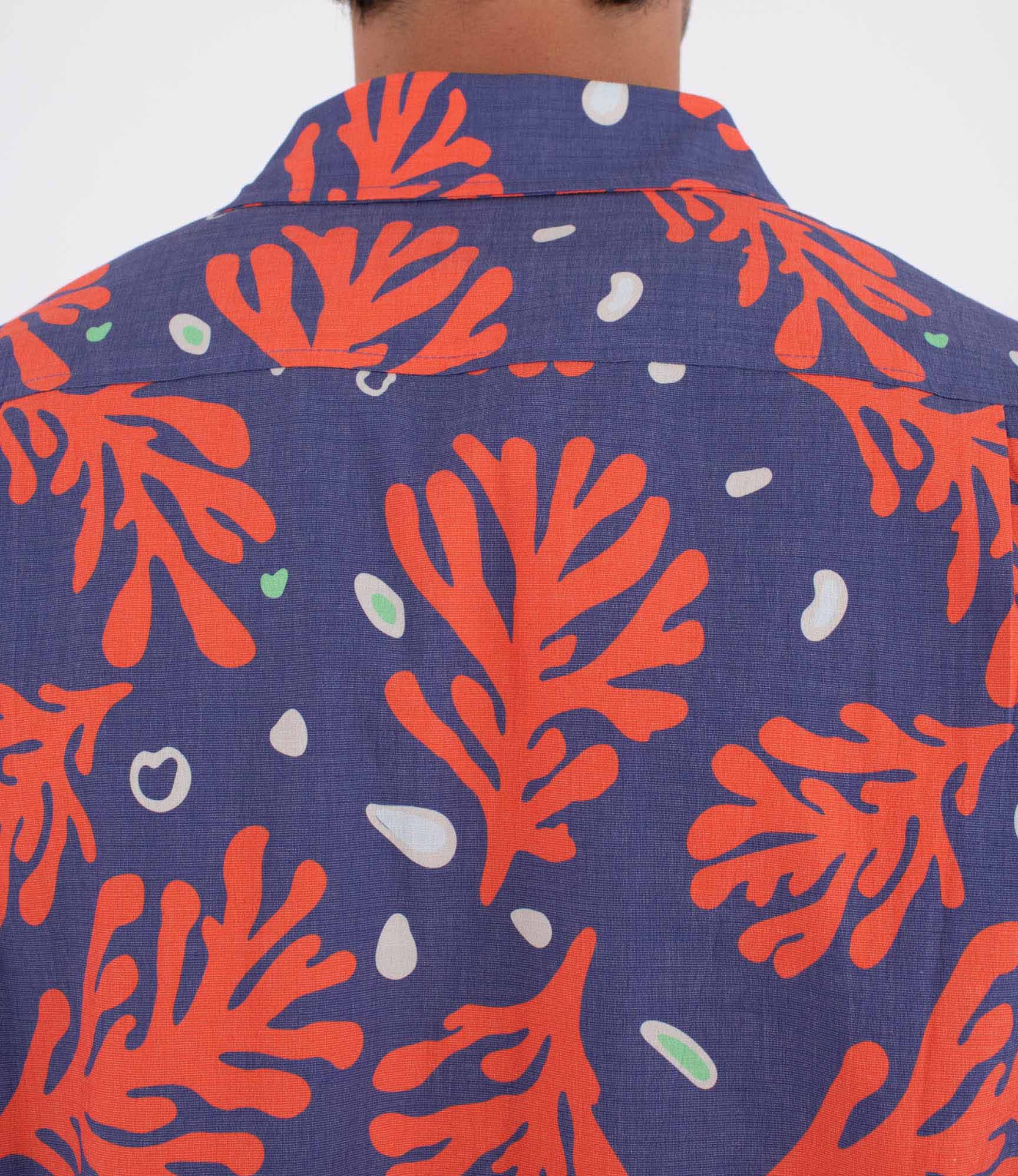 Chemise à manches courtes pour homme - Printing press coral