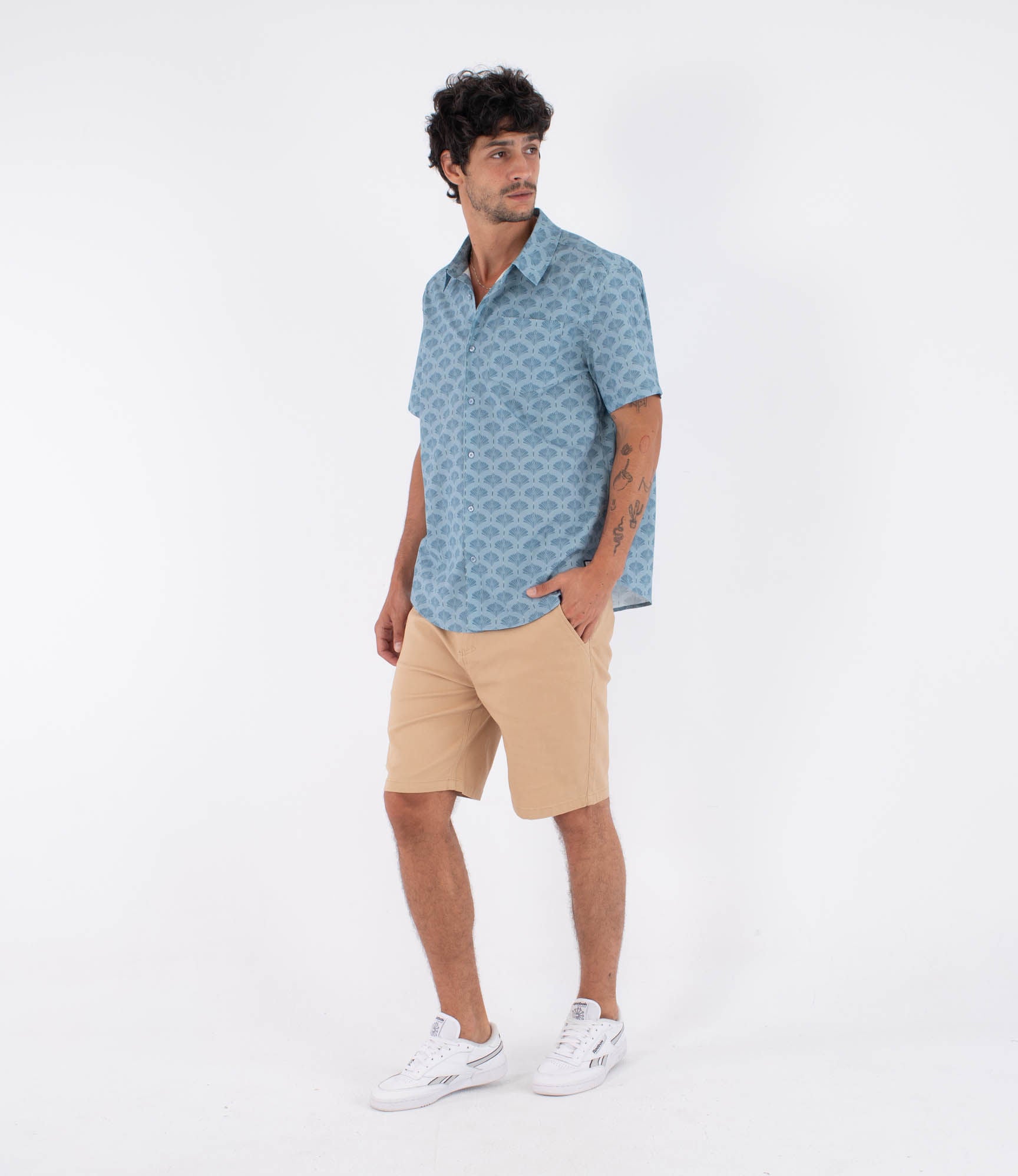 Camisa manga corta hombre - Printing press arbore