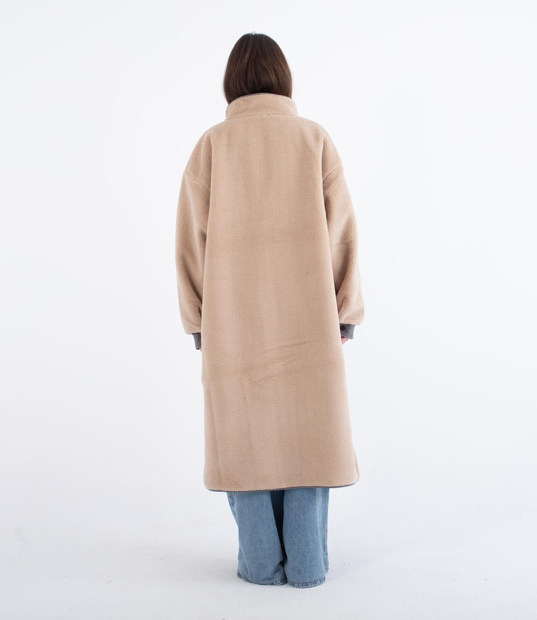 Long high pile comfort button - Women's jacket