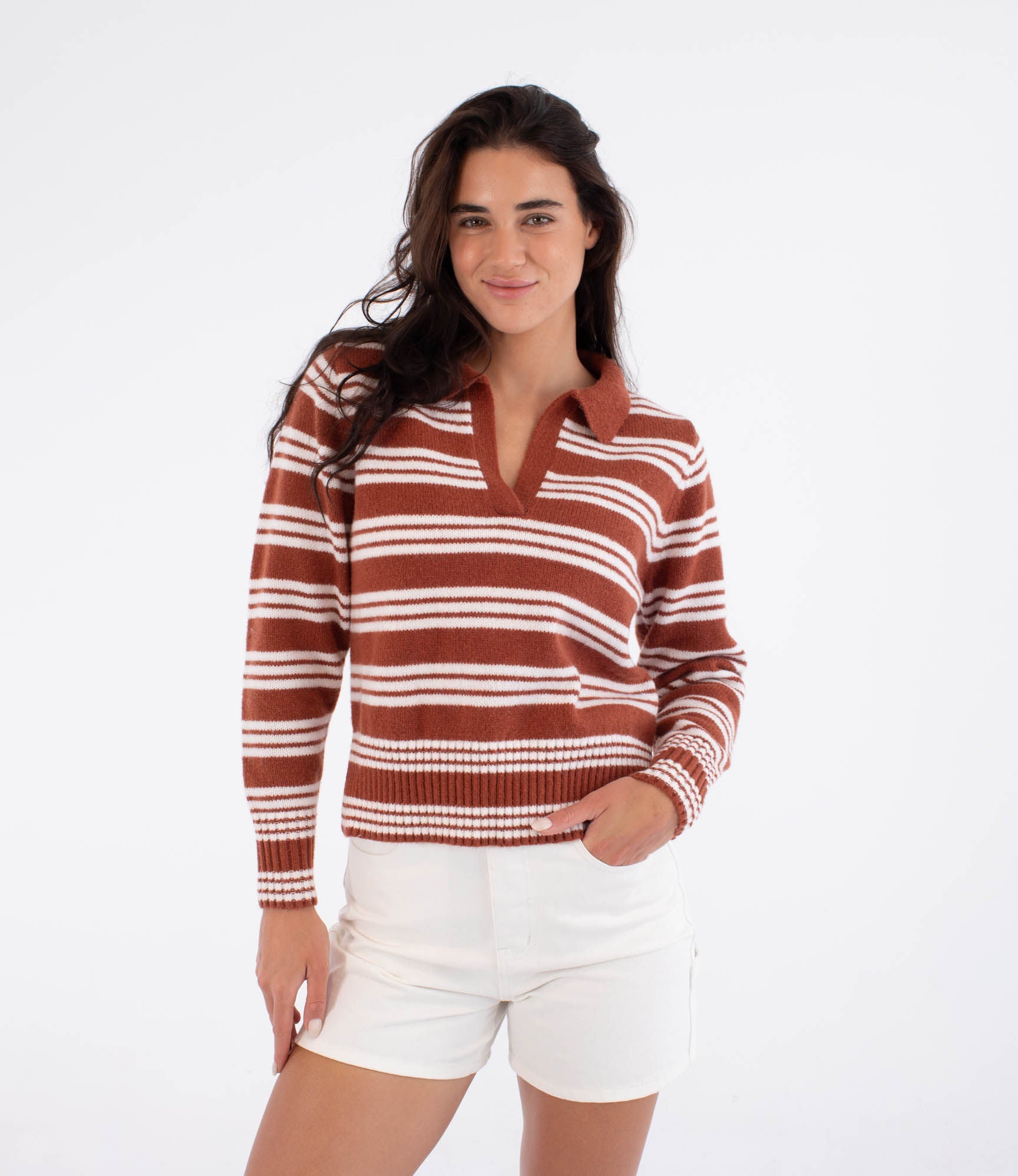 Polo knit - Women's sweater