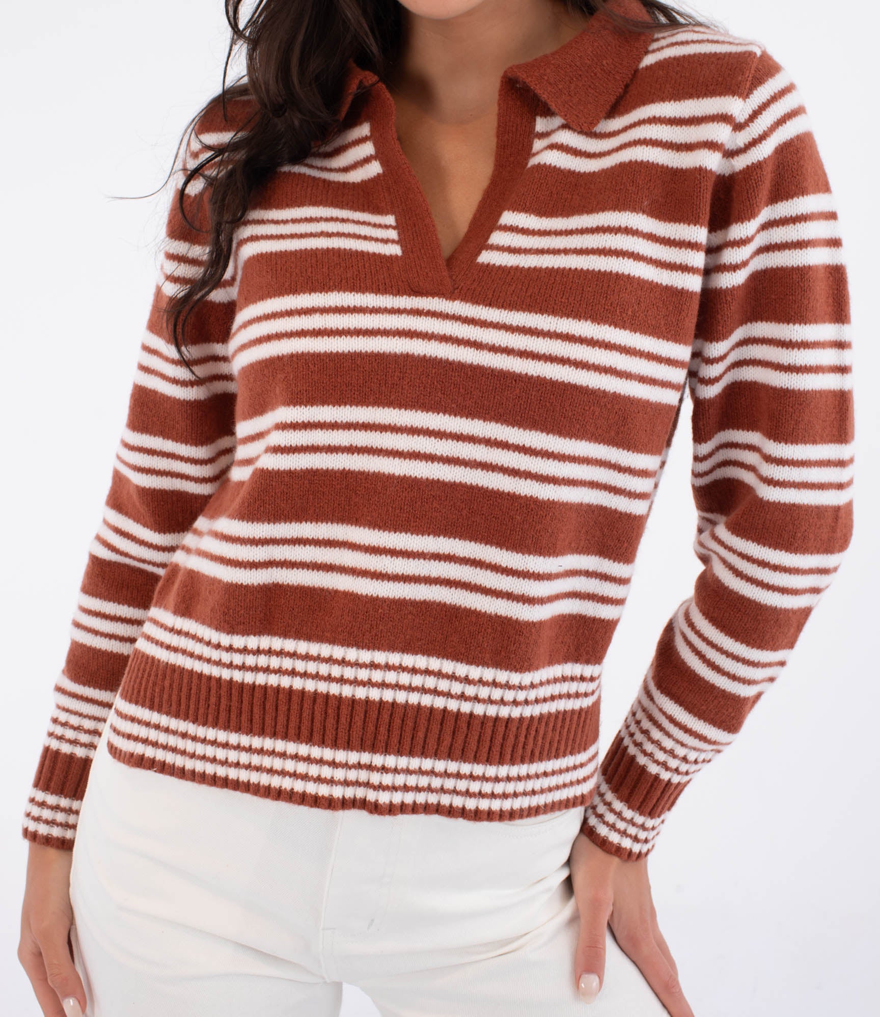 Polo knit - Women's sweater