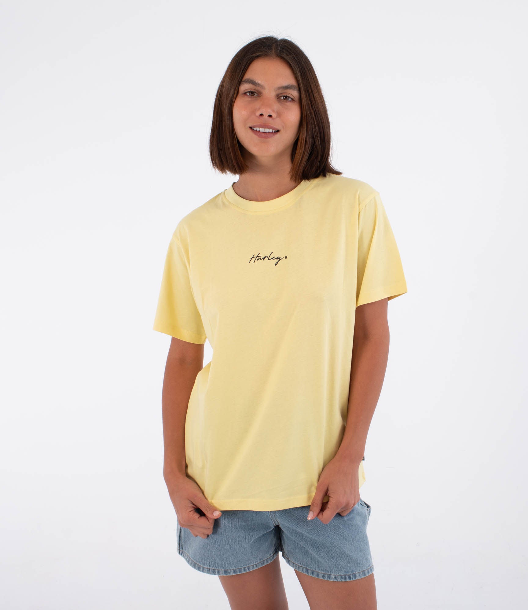 Kurzarm-T-Shirt Frauen - Script