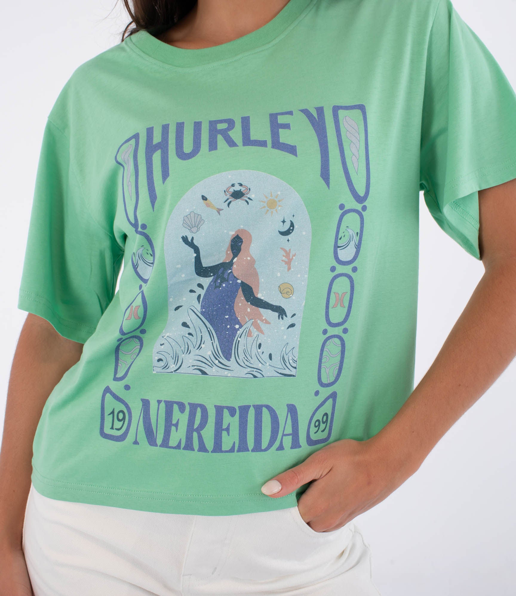 Kurzarm-T-Shirt Frauen - Island nereida