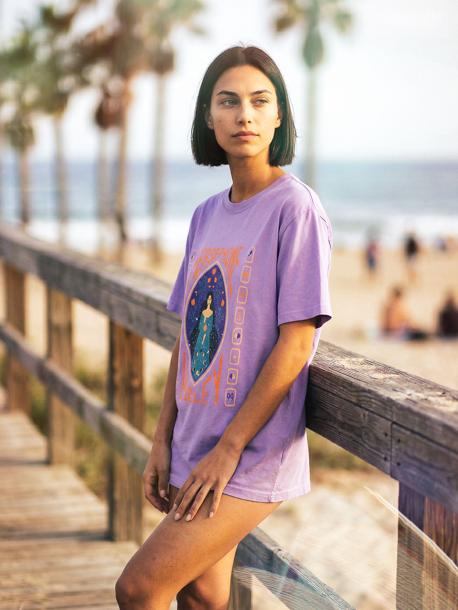 Kurzarm-T-Shirt Frauen - Creek persephone