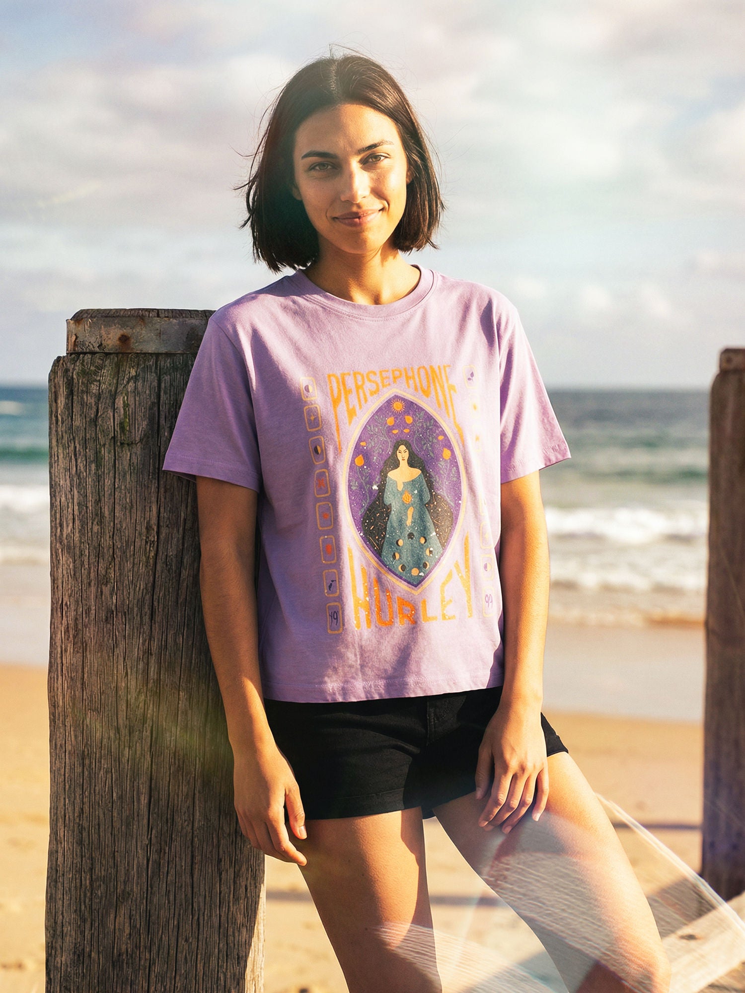 Kurzarm-T-Shirt Frauen - Creek persephone